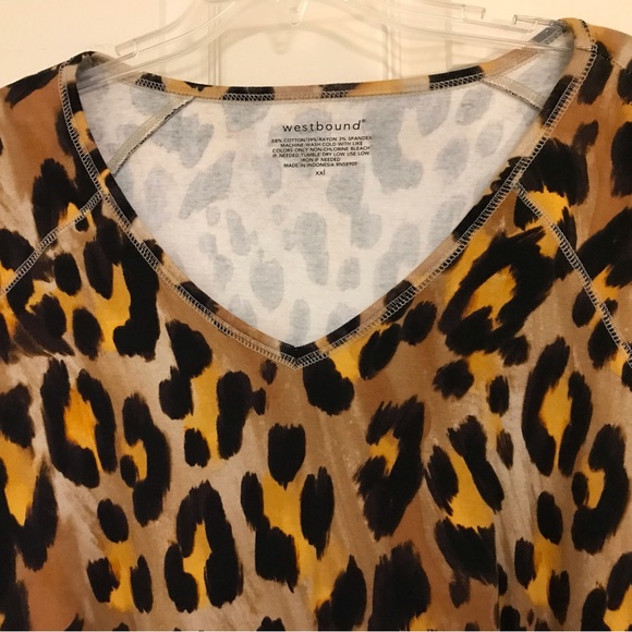 Westbound XXL Animal Print Top - Picture 6 of 6